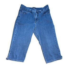 Lee Classic Fit Denim Capri Pants-Blue-15.5 in-GUC